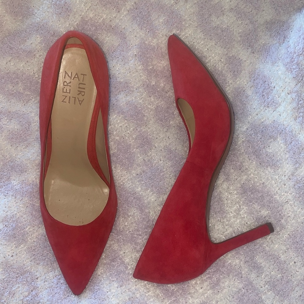 New Naturalizer Women's Anna Pumps, Hot Sauce Suede, Sz 9 M